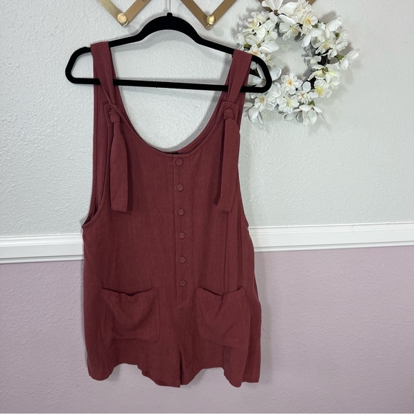 Forever 21 Rust Jumper with Adjustable Straps - Swim Cover Up Medium - Picture 4 of 13